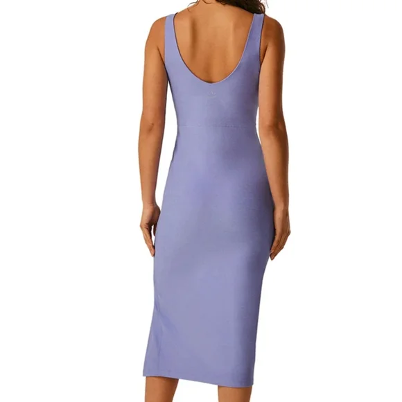 Beyond Yoga Spacedye Inspire Midi Dress In Periwinkle Cloud Heather NWT - Picture 2 of 7